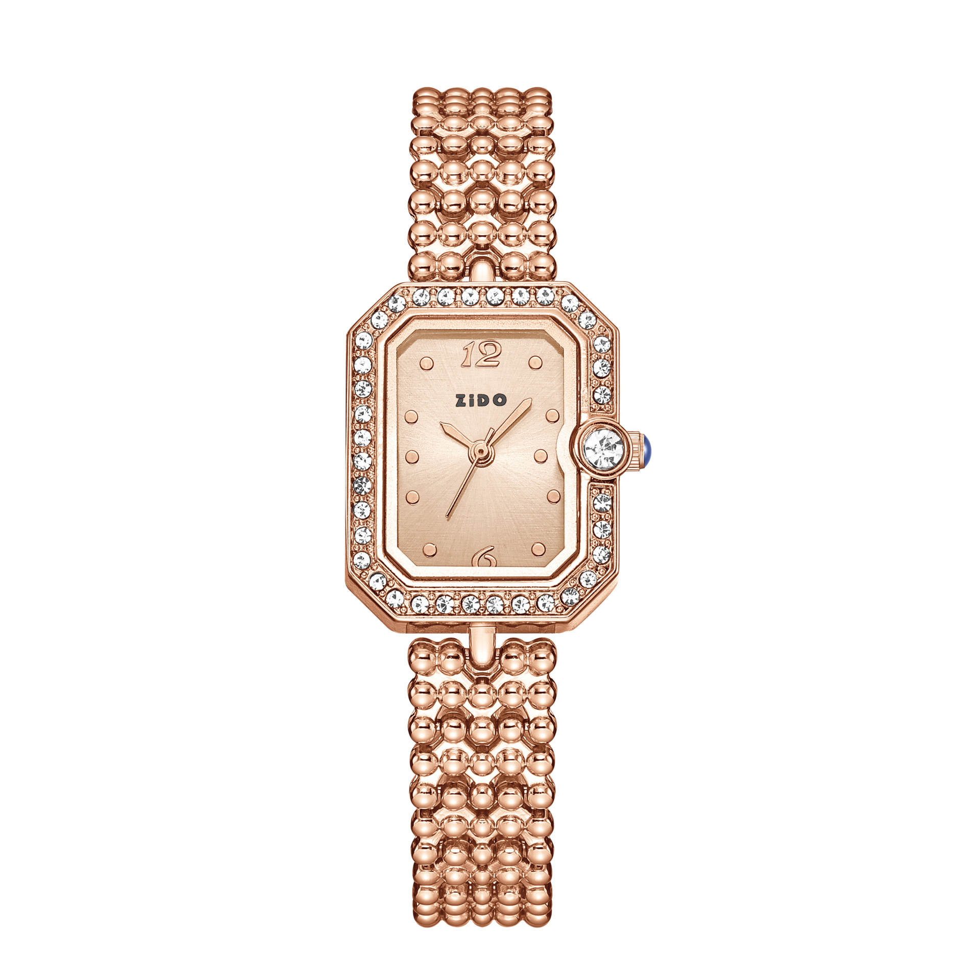 Zido Brand Light Luxury Fashion Versatile Watch Women, Suitable For Daily Wear, With Diamond Accents, Compact And_voghion.com