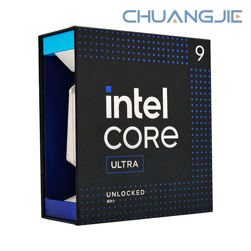 Core Ultra 9 285K настольный процессор 24 ядра 24 потока в коробке CPU для игр и видеомонтажа
