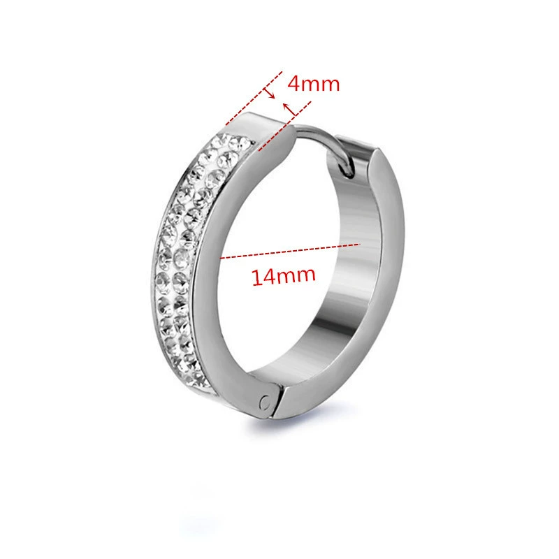 Модная глина, серьги из нержавеющей стали, ( торговля), инкрустированы diamonds