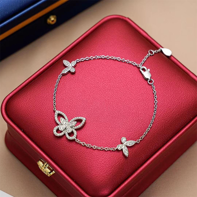 TikTok high quality Seiko Phantom Butterfly Bracelet Women's Fashion All-match Light Luxury High-end Hollow Diamond Hand Jewelry