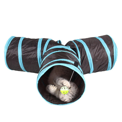 Foldable Cat Tunnel with Noise Paper Pet Supplies Rolling Dragon Educational Cat Toy Drill Bucket Amazon Channel Manufacturer