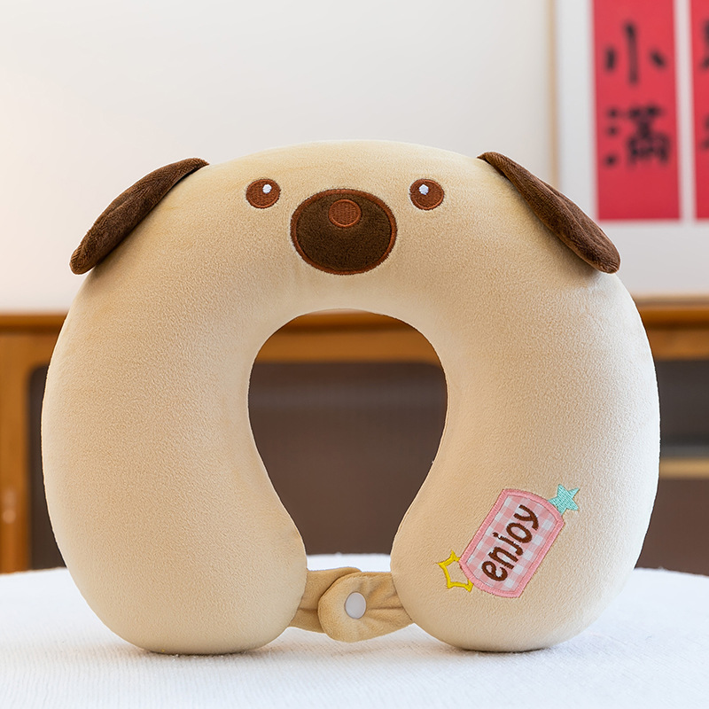 Nueva memoria de dibujos animados Almohada cuello de algodón Almohada en forma de U Almohada de viaje Siesta artefacto Oficina Dormir almohada almohada cuello protector