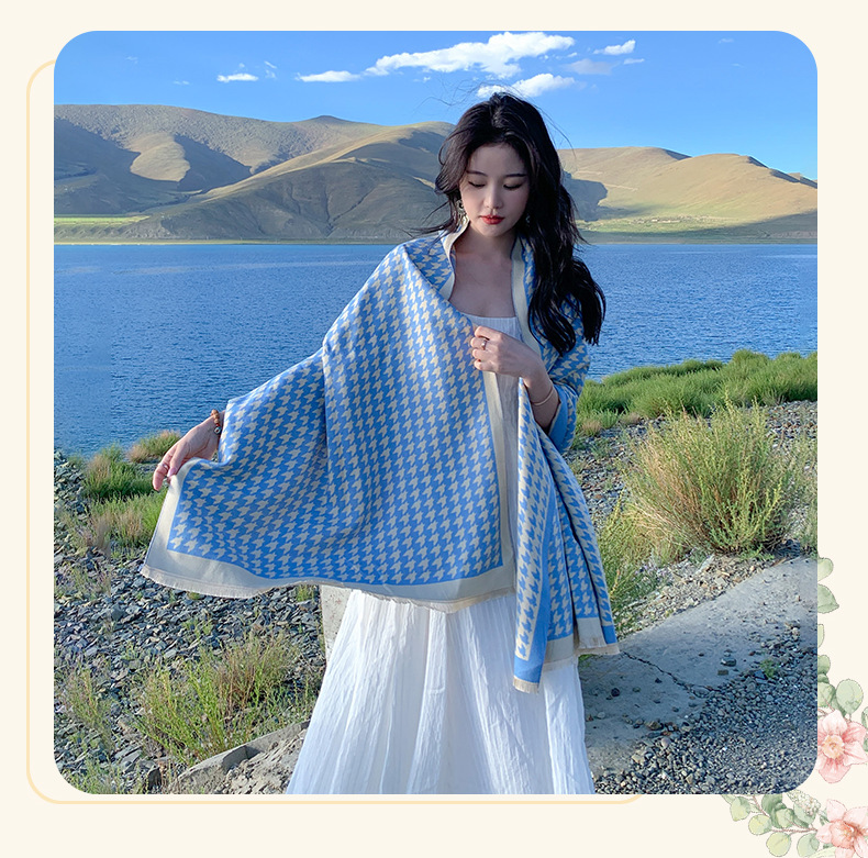Bufanda para mujer en invierno versión coreana versátil gruesa cálida cachemira primavera y otoño_voghion.com