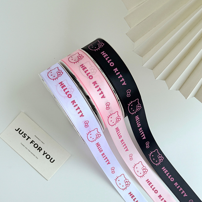 卓兰七夕节新品hellokitty花束包装丝带花艺礼品花店打包缎带绸带|undefined
