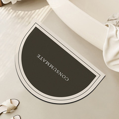 Silica Gel Soft Mat Bathroom Anti-Slip Quick Dry Foot Mat for Bathroom Toilet Entrance Absorbent Round Home Carpet