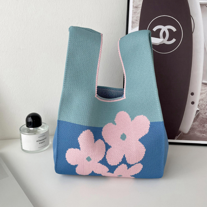 Bolsos, diseño de nicho femenino, bolso de punto personalizado, bolso tejido de un solo hombro de punto de todo fósforo, bolso de mano, bolso de mano