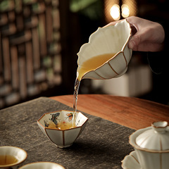 台湾汝窯公道杯開片可養倒茶器単一氷裂茶器分茶杯家庭用茶道部品