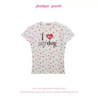 Fudge Pink 25 Летний новый американский ретро минималистский горячий девушка короткий дизайн футболка с короткими рукавами