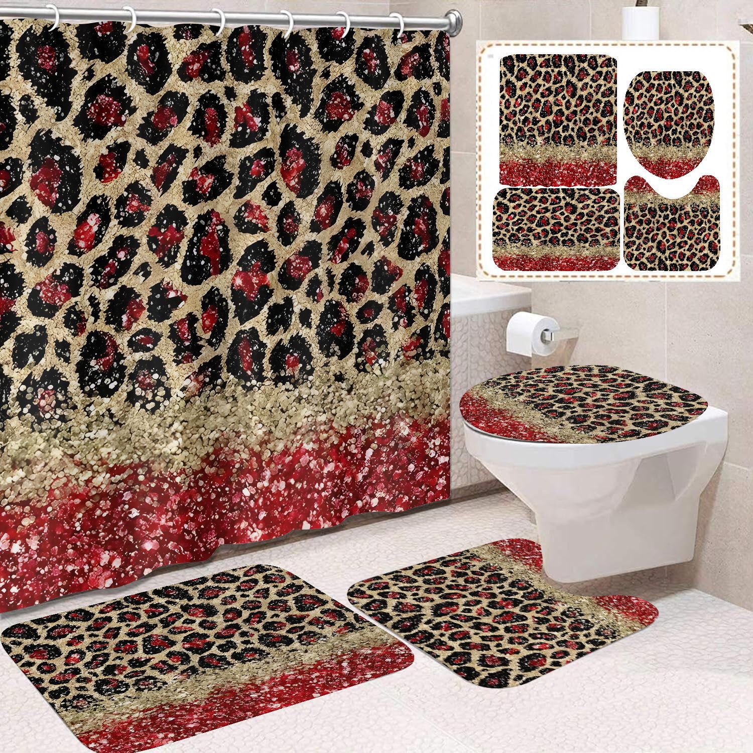 Transfronterizo Amazon cortina de ducha de color degradado cortina de baño letra patrón de mariposa cortina de ducha impermeable y a prueba de moho image 23