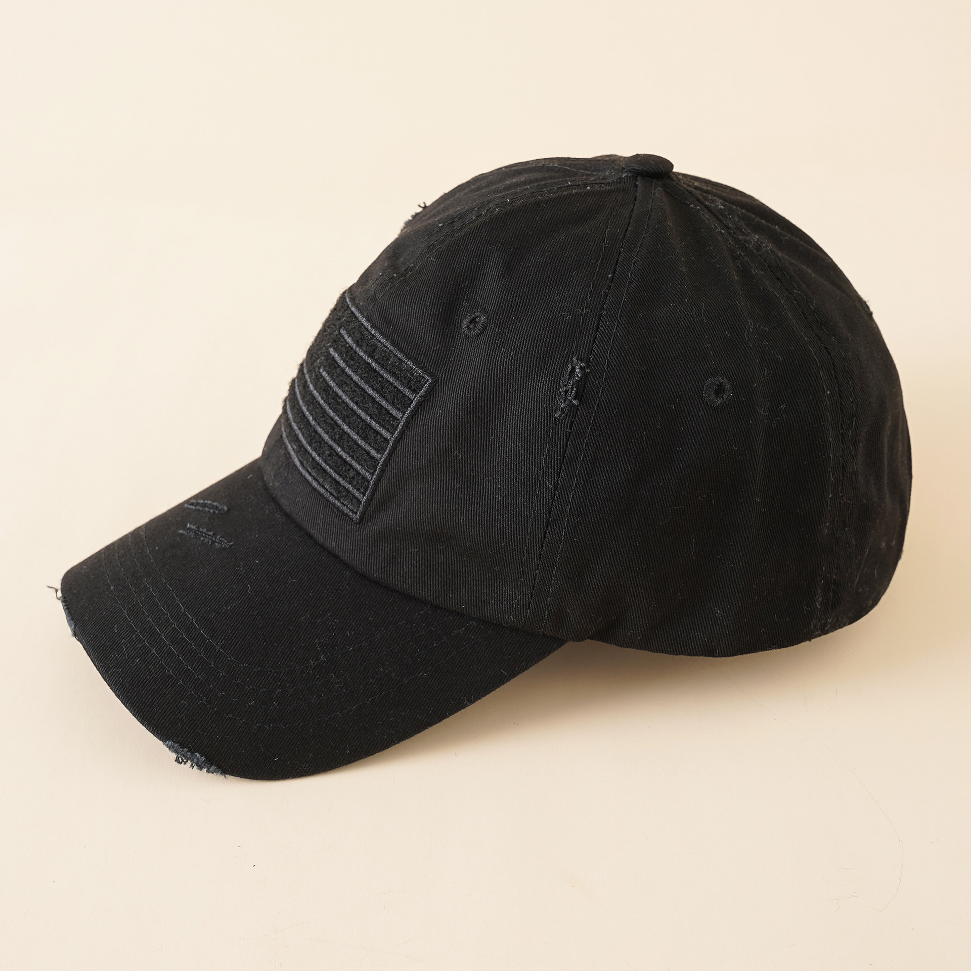 Primavera y verano estilo coreano retro casquillo de pico lavado apenado Denim gorra de béisbol deshilachado camuflaje moda hombres y mujeres casquillo de pico