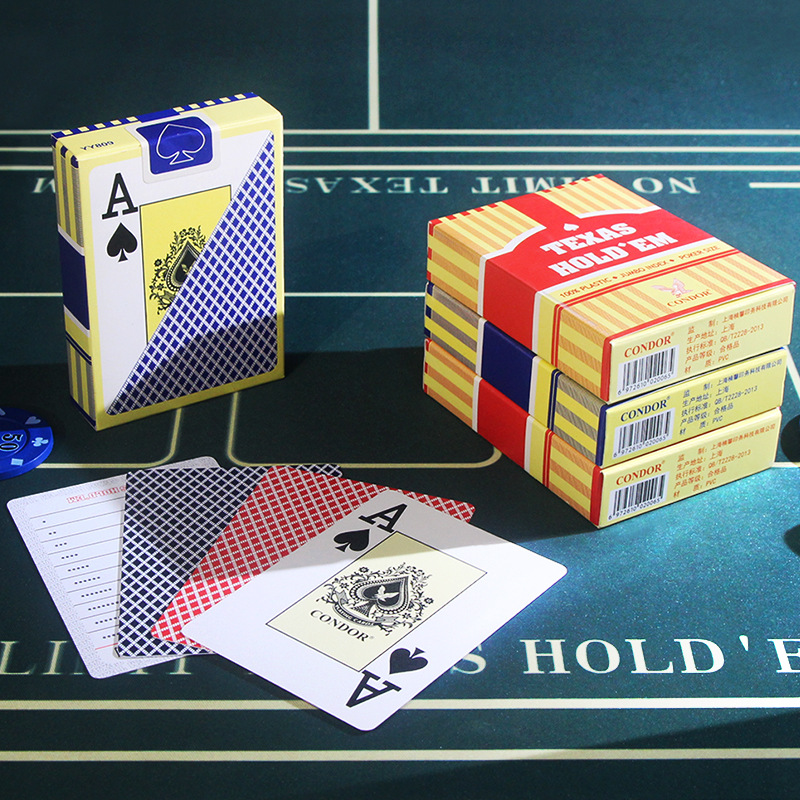 Factory Wholesale Foreign Trade Cross-border Wholesale Dezhou Plastic Playing Cards PVC Plastic Playing Cards Waterproof Big Characters