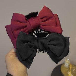 Internet Celebrity Escape Princess Double-sided Bow Clip Women's Summer Elegant Shark Clip Back Head Hairpin Headwear