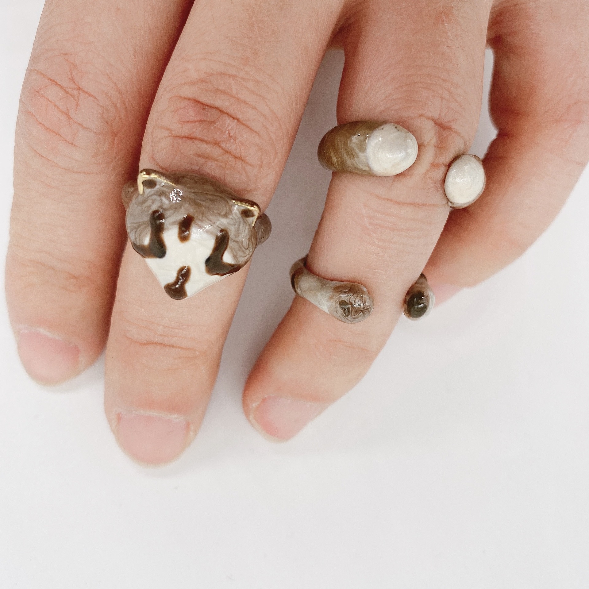 Cute Animal Alloy Enamel Plating Womenu0027S Rings 1 Piece