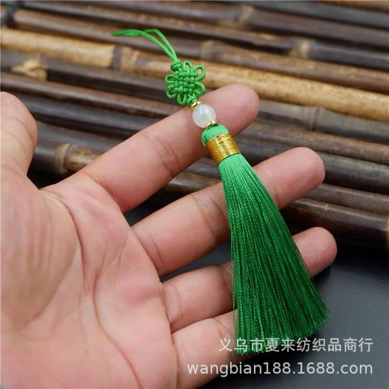 锦纶小号玉线结 中国结穗子穿珠扎穗成品挂件 u盘书签古风小吊