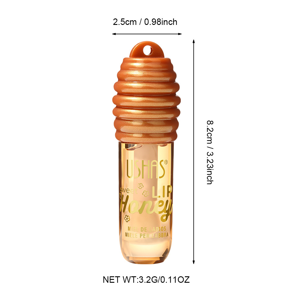 USHAS Europa y América comercio exterior transfronterizo Amazon venta caliente brillante y hidratante de miel con colgante lubricante ULG
