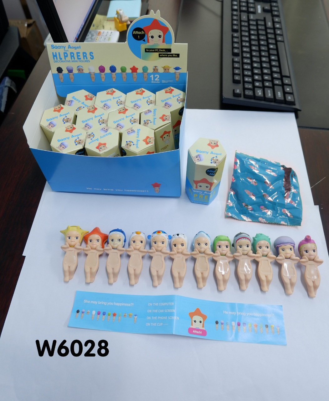 W6028 파파엔젤 12종세트 오션버전(육각형 컬러박스)(PVC)