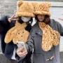 耳朵虎纹保暖秋冬季围巾