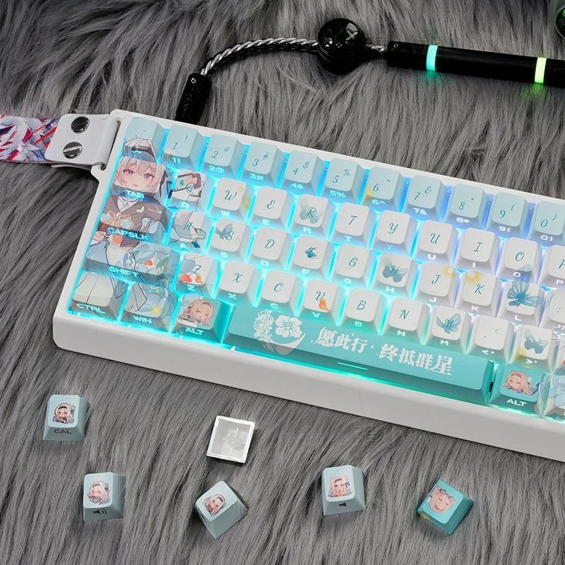 崩壊星空鉄道流蛍キーキャップ側面刻印半透明昇華メカニカル磁気軸キーボードキーキャップ|undefined