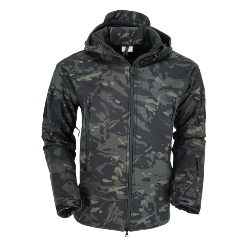 Фабричная прямая наружная камуфляжная штурмовая одежда мужская штурмовая одежда из Акульей кожи с мягкой оболочкой осенне-зимняя теплая штурмовая одежда на флисовой подкладке