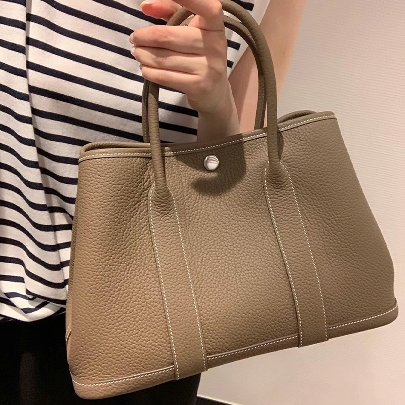 New high sense high quality top layer cowhide N togo garden bag commuter handbag large capacity tote bag