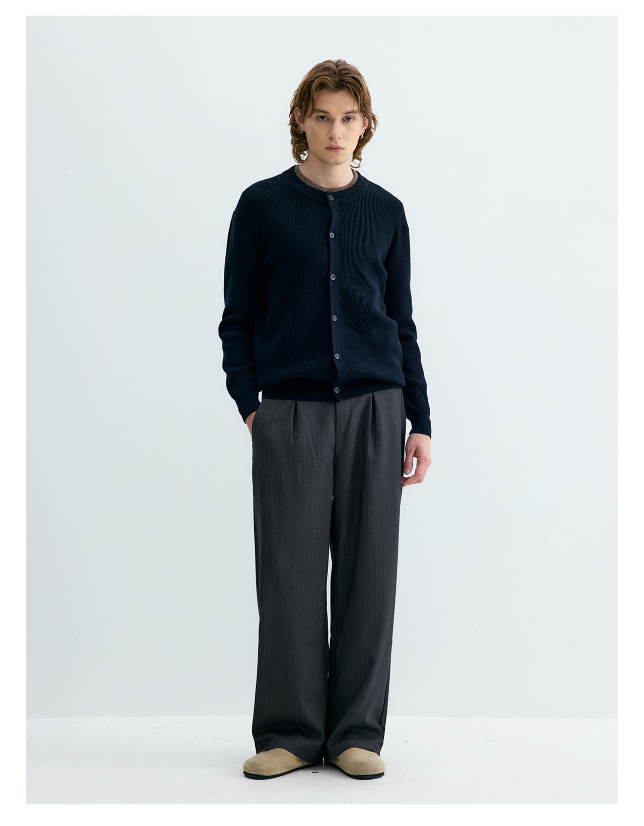 UNF Striped Straight-Leg Trousers