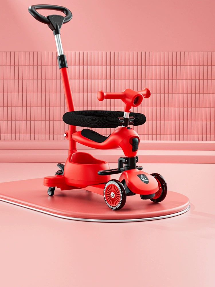 Children's universal scooter with seat for early age, 0-3-6 years