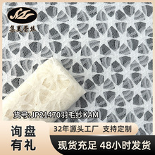 原创星星羽毛纱蕾丝面料 秋冬锦氨弹力蕾丝服装面料 源头工厂现货