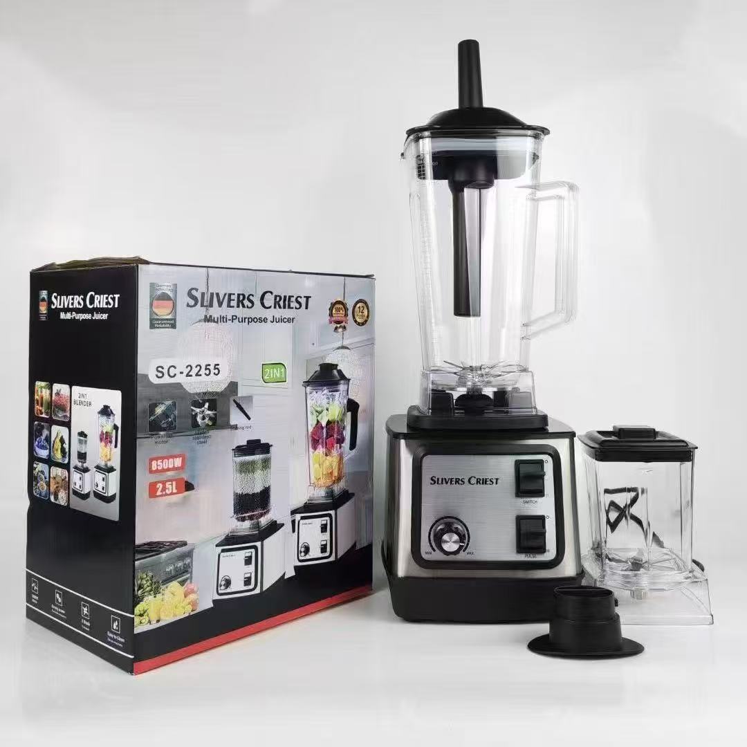 Transfronterizo 6in1blender acero inoxidable de gran capacidad rompedor de paredes de metal exprimidor picadora de carne arena hielo estándar europeo y británico
