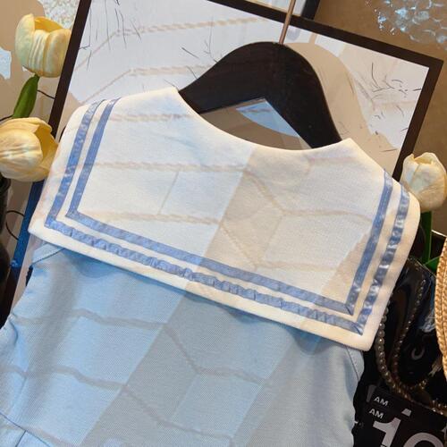 2025 summer new girl navy collar sweet college style bow vest pleated skirt