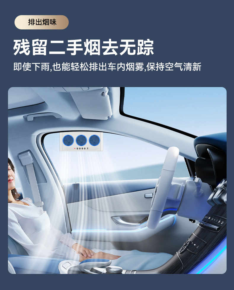 Solar-Powered Car Exhaust Fan, Summer Car Cooling Fan, Car Air Circulator, Smoke Exhaust Fan
