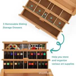 桌面画板小型折叠实木画架儿童绘画写生支架展示架写生油画箱