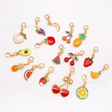 滴油水果挂饰草莓香蕉樱桃苹果菠萝小吊坠鞋花鞋扣包包装饰挂件