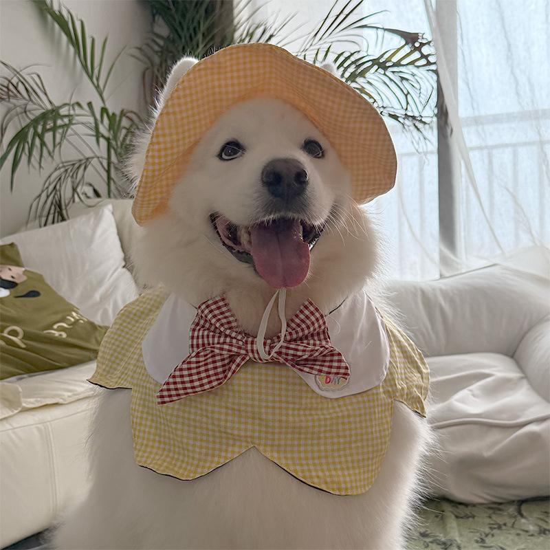新款2025宠物狗狗花瓣口水围兜宠物狗大型犬萨摩边牧可爱围脖饰品|undefined