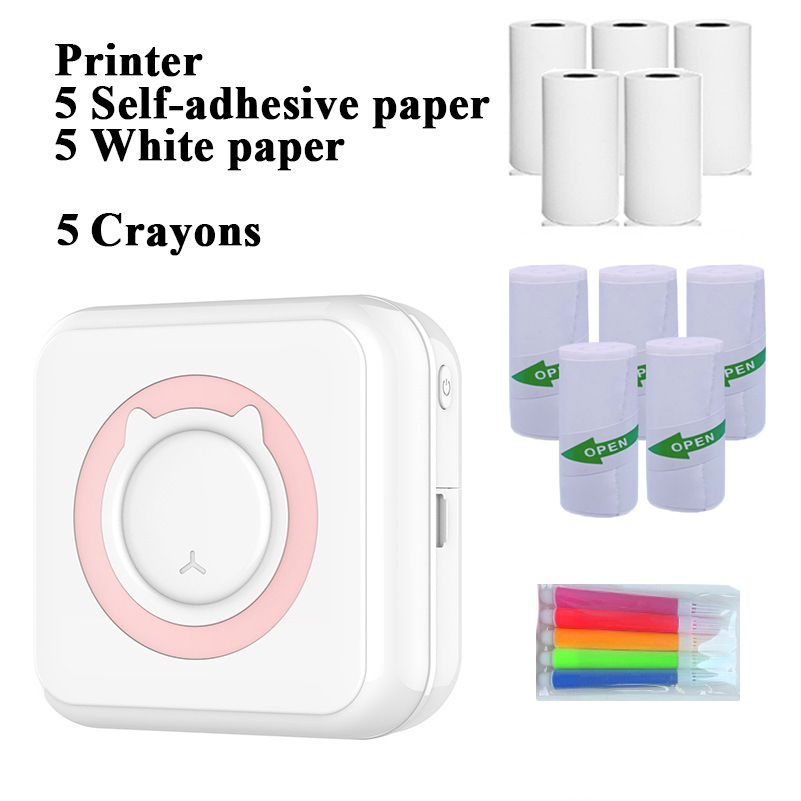 Impresora portátil Bluetooth conexión térmica sin tinta estudiante pregunta equivocada bolsillo mini impresora de etiquetas adhesivas