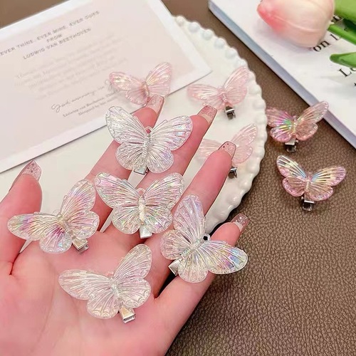 Children's butterfly hair accessory, girl hair clip, small hair pin, hair clip that does not hurt hair, Korean style, braided hair clip, children's hair decoration