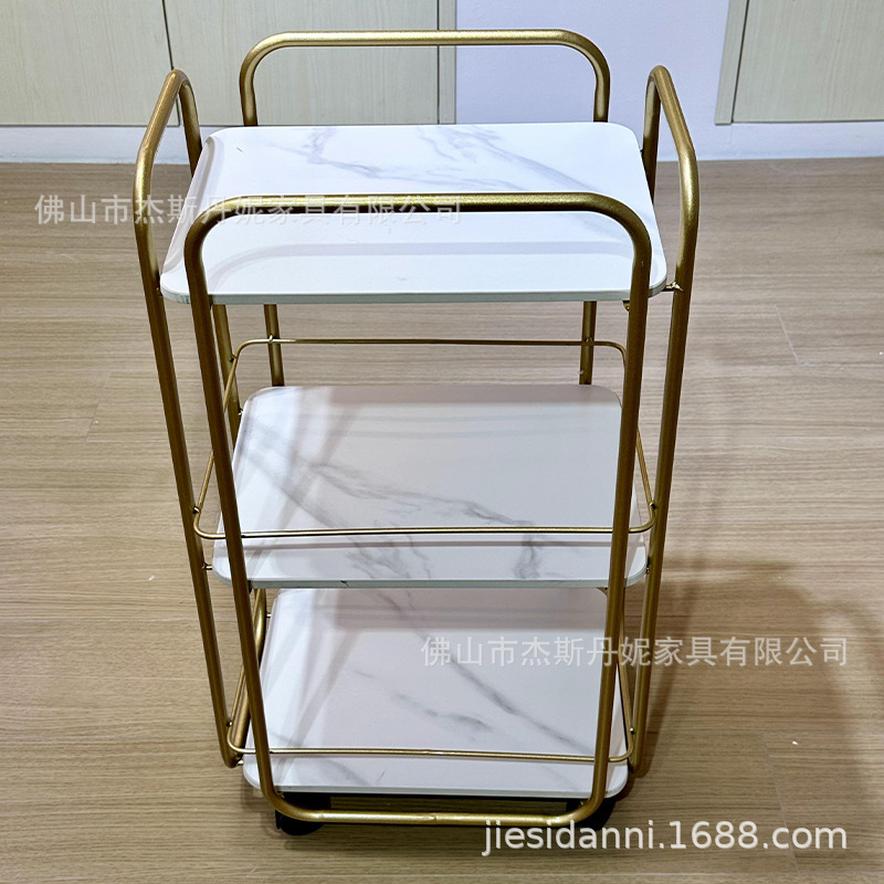 Estante de almacenamiento multicapa de piso de carro pequeño móvil para almacenar hardware de acabado y almacenamiento de paneles de mármol con ruedas