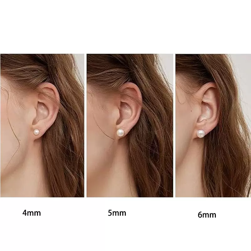 跨境欧美简约气质仿珍珠耳钉女时尚百搭小众设计不锈钢耳饰品