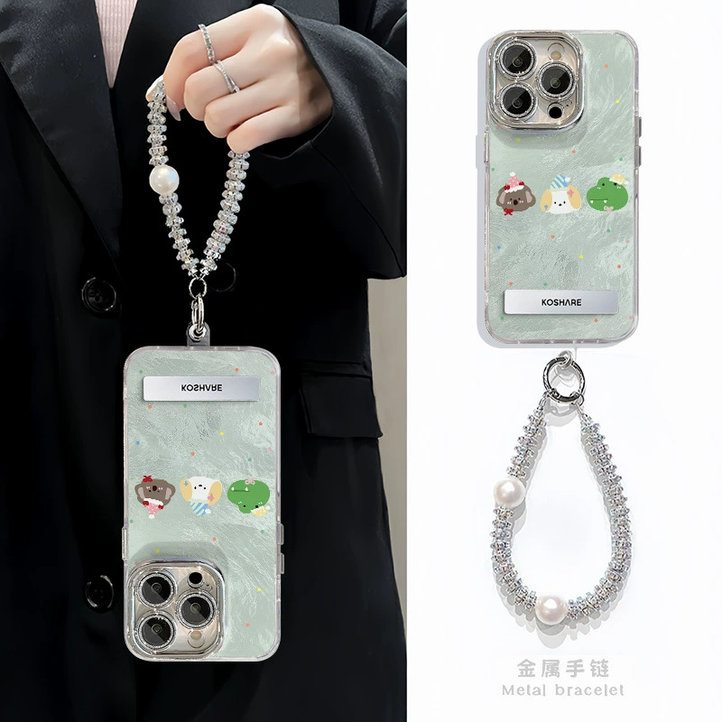 Apple, iPhone 16, совместимый чехол, ободок с маленькими медвежатами, 16 Pro Max, 14, защита от падений