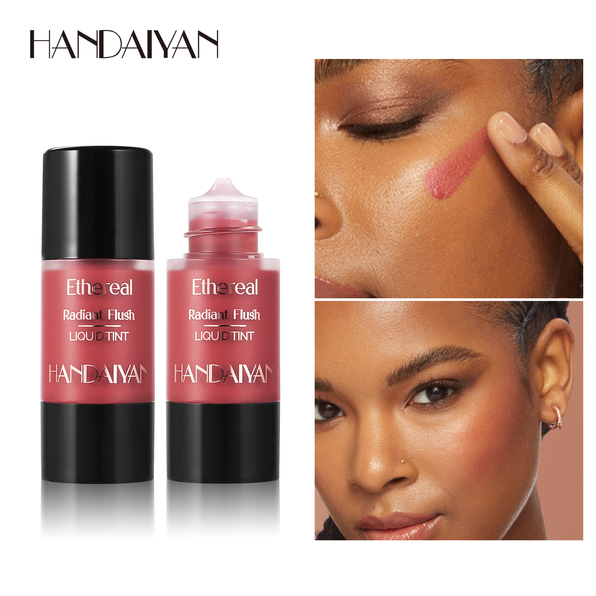 Transfronterizo exclusivo blush líquido tipo blush HANDAIYAN 6 color blush líquido brillante blush