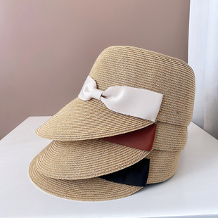 Yiyi Japanese style side bow braided equestrian hat for women spring and summer fresh sun protection sun hat versatile peaked hat trend