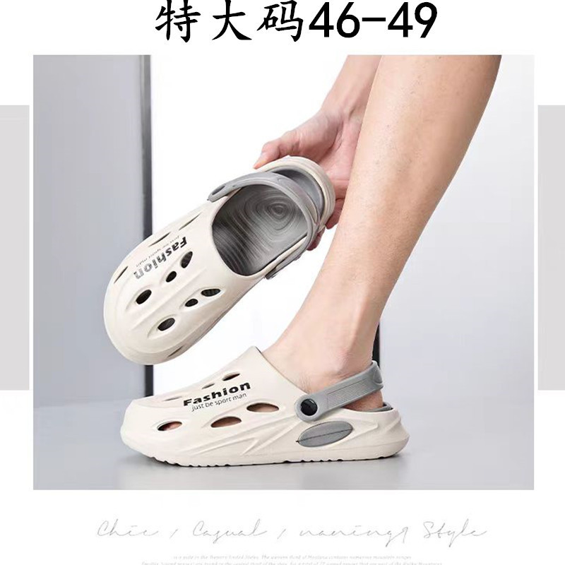 Men's Extra-Large Size Perforated Shoes, Summer Closed-Toe Outdoor Beach Shoes, Extra Wide and Thick-Soled, Non-Slip Driving and Sports Shoes for Men Men's Extra-Large Size Perforated Shoes, Summer Closed-Toe Outdoor Beach Shoes, Extra Wide and Thick-Soled, Non-Slip Driving and Sports Shoes for Men