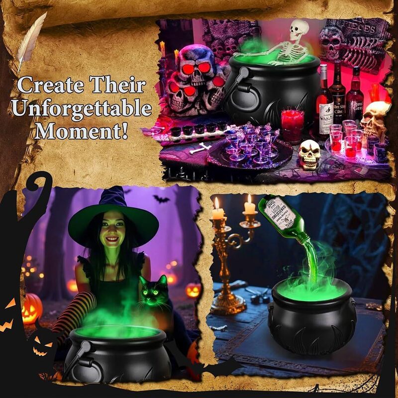 万圣节日礼品火焰巫婆桶Halloween Decorations Indoor|undefined