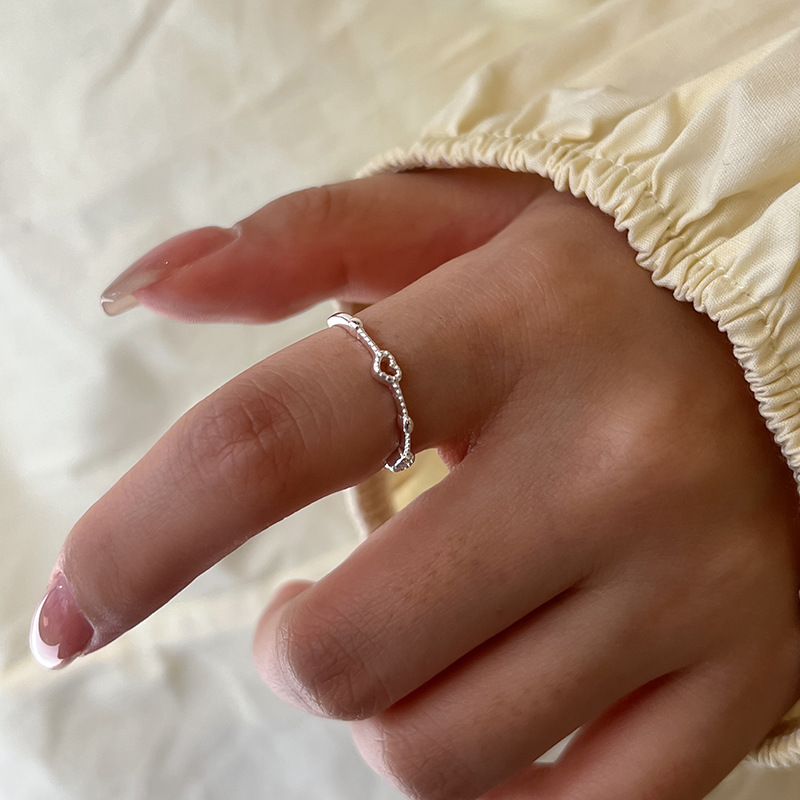 Sterlingsilber Ring Mit Offenem Herz Für Damen Personalisiert_voghion.com