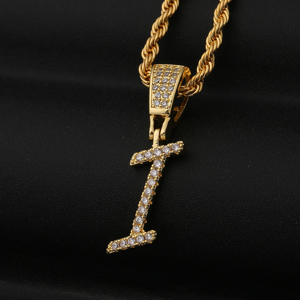 Fashion 26 English Alphabet Copper Zircon Necklace Wholesale display picture 10