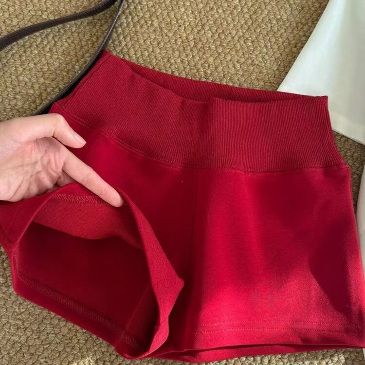 American retro hot girl college style sports shorts for women, 2026 summer new versatile casual yoga straight hot pants American retro hot girl college style sports shorts for women, 2026 summer new versatile casual yoga straight hot pants