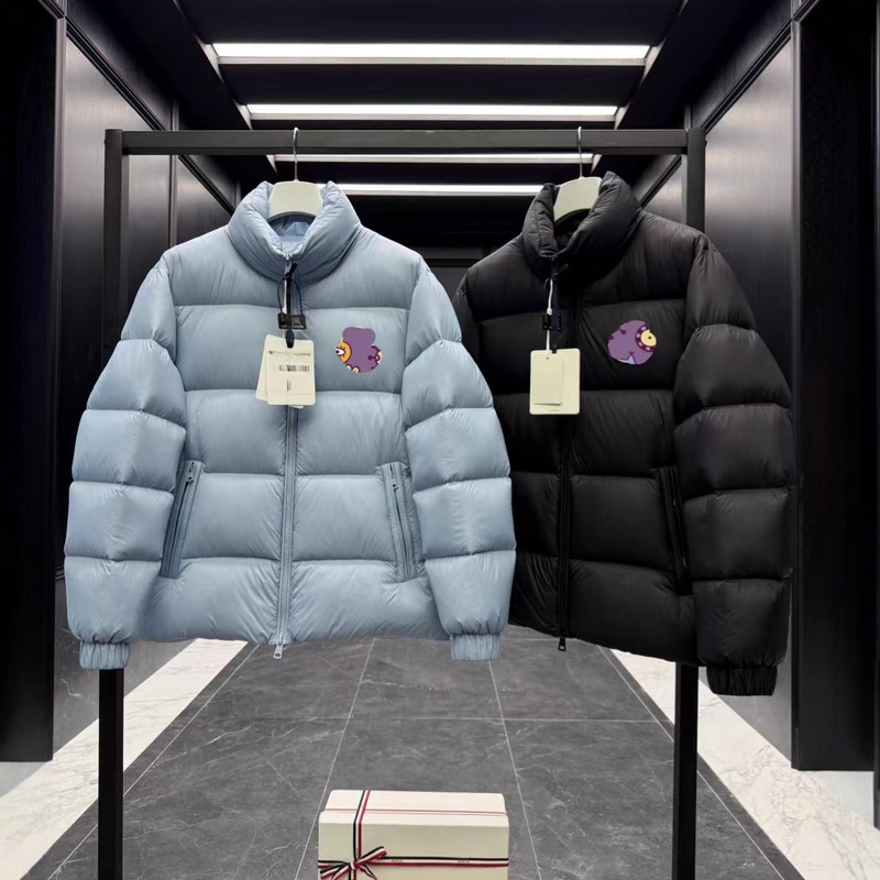Citala Short Jacket Moncler down Jacket with Large Logo Patch Winter down Jacket for Men and Women Citala Short Jacket Moncler down Jacket with Large Logo Patch Winter down Jacket for Men and Women