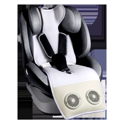 Security Seat Ventilated Mat, Car Cool pad - beige-kids-trolley-ventilation-seat-cushion-5v-88531cm