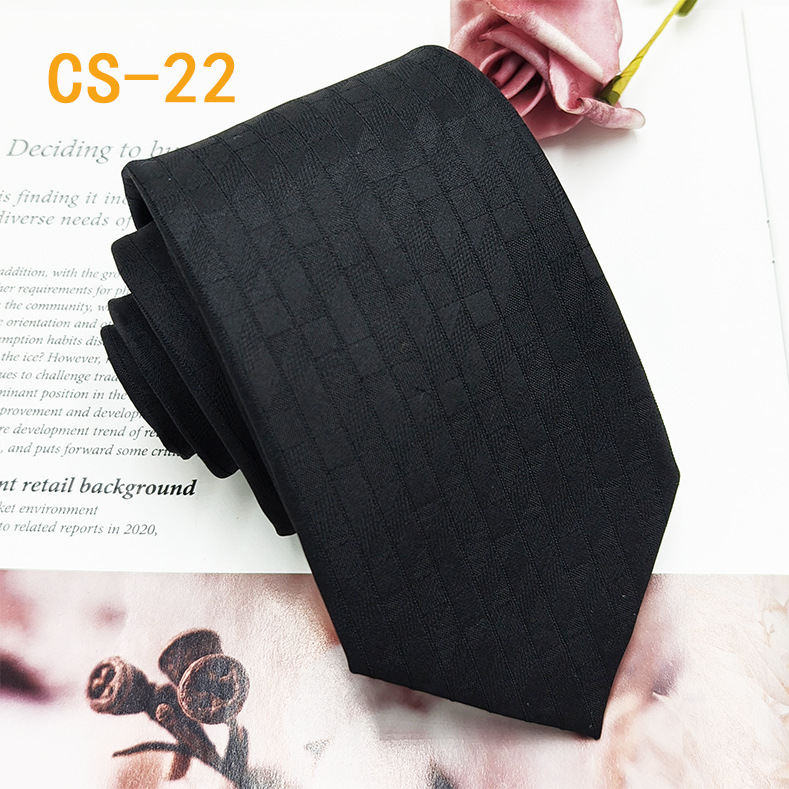 Fabricante en stock corbata de seda para hombre hecha a mano 8cm profesional ropa formal negocios corbata de seda de mora teñida con hilo Jacquard