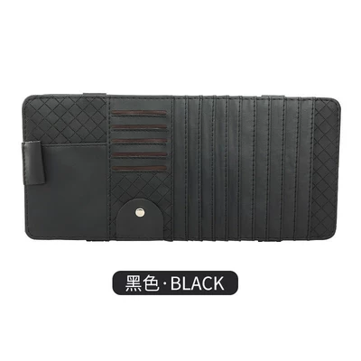 Car Cd Holder, Car Cd Bag, Multifunctional Sun Visor Cover, Storage Cover, Cd Disc Storage Bag, Universal (Multimediya və saxlama aksesuarları) - anti-sheepskin-cd-clip-black