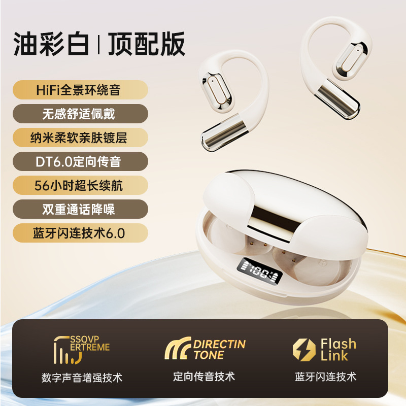 OWS-CT12無線bluetoothイヤホン2025新型耳に入らない耳かけ式空気伝導オープン運動騒音低減